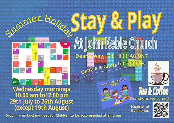 Stay & Play takes place on Wednesday mornings at John Keble Church during August
